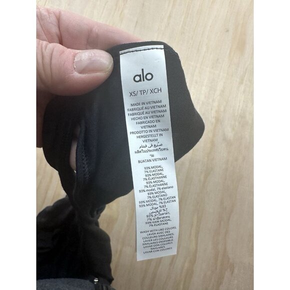 Alo Yoga Tank Black XS Modal Racerback Loose Tank Athletic - Picture 3 of 3